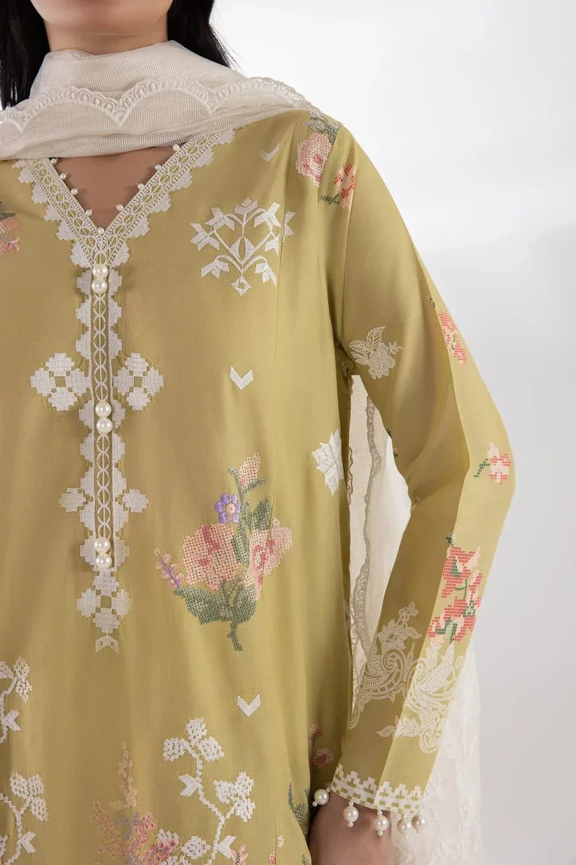 SC26MUZ116BP3 | Spring Summer '26 - Stitched Muzlin Lawn Suit | SANA SAFINAZ