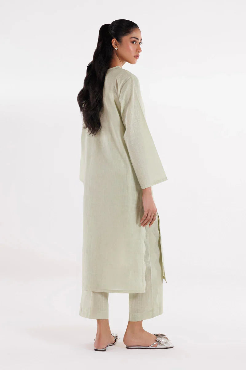 SS26BSD007P2T | Spring Summer '26 - Stitched Dyed Lawn Shirt + Culotte | SANA SAFINAZ