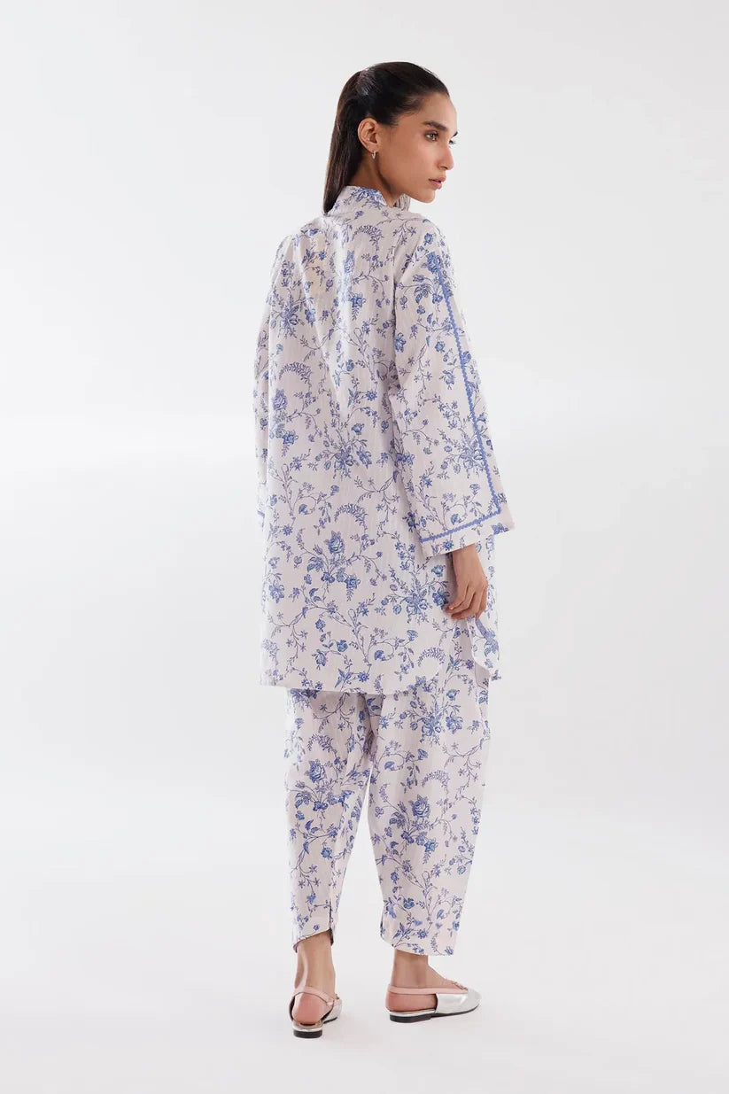 SS26BSP036P2T | Spring Summer '26 - Stitched Printed Brochia Shirt + Shalwar | SANA SAFINAZ