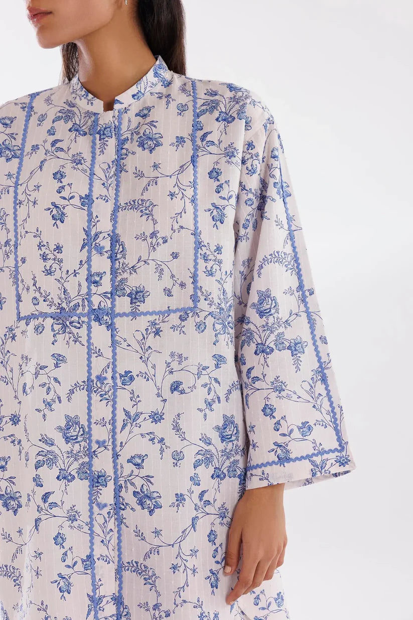 SS26BSP036P2T | Spring Summer '26 - Stitched Printed Brochia Shirt + Shalwar | SANA SAFINAZ