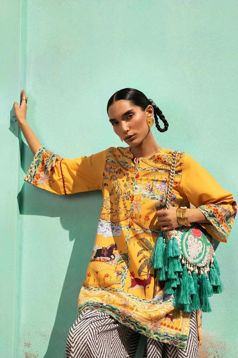 SS26BSP118P2T | Spring Summer '26 - Stitched Printed Viscose Shirt + Shalwar | SANA SAFINAZ