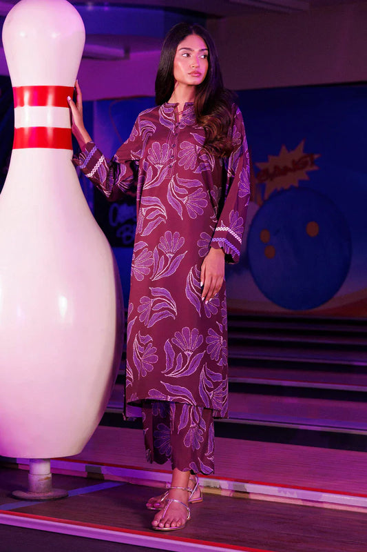 SS26BSP123P2T | Spring Summer '26 - Stitched Printed Viscose Shirt + Culotte | SANA SAFINAZ