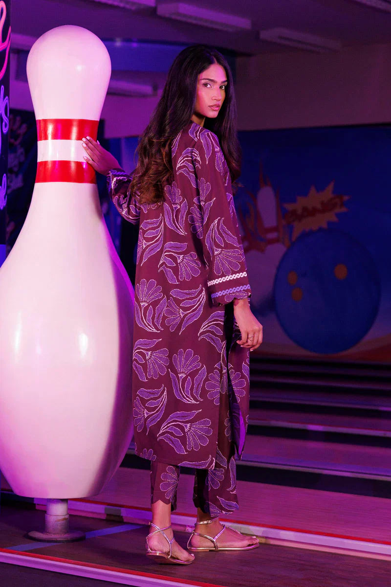 SS26BSP123P2T | Spring Summer '26 - Stitched Printed Viscose Shirt + Culotte | SANA SAFINAZ