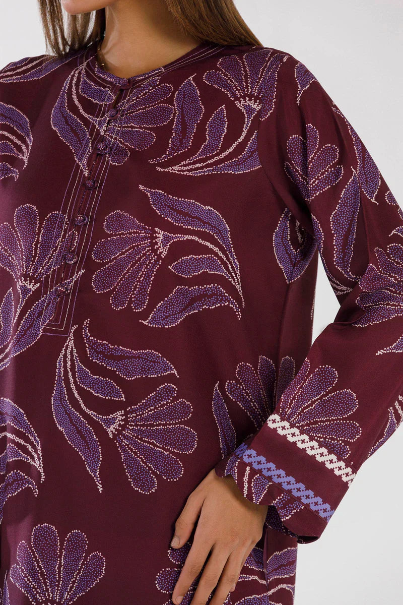 SS26BSP123P2T | Spring Summer '26 - Stitched Printed Viscose Shirt + Culotte | SANA SAFINAZ