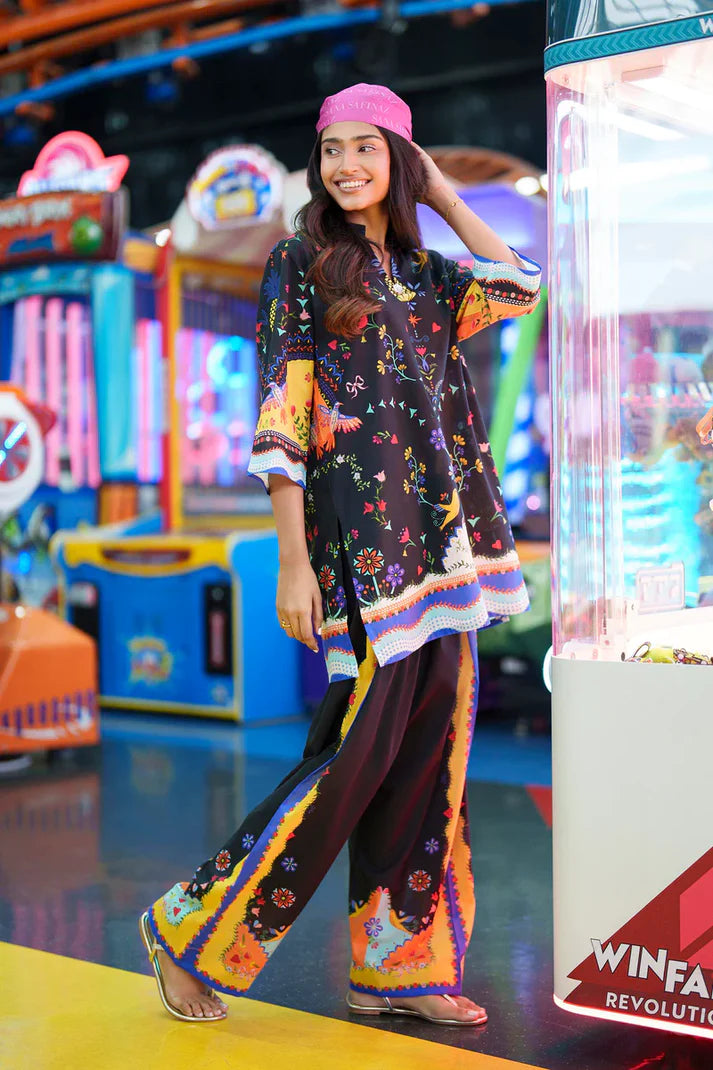SS26BSP124P2T | Spring Summer '26 - Stitched Printed Lawn Shirt + Shalwar | SANA SAFINAZ