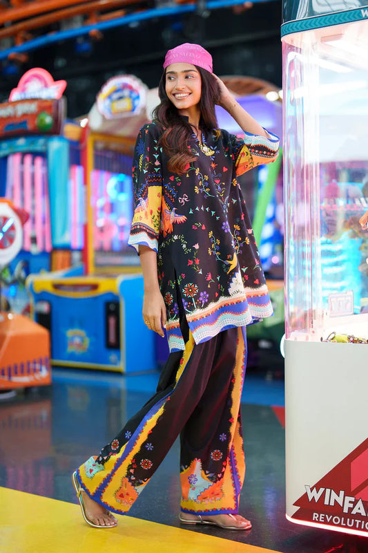 SS26BSP124P2T | Spring Summer '26 - Stitched Printed Lawn Shirt + Shalwar | SANA SAFINAZ