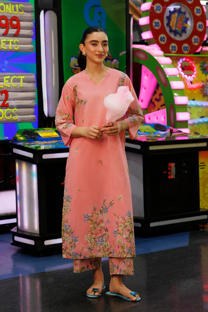 SS26BSP142P2T | Spring Summer '26 - Stitched Printed Lawn Shirt + Culotte | SANA SAFINAZ