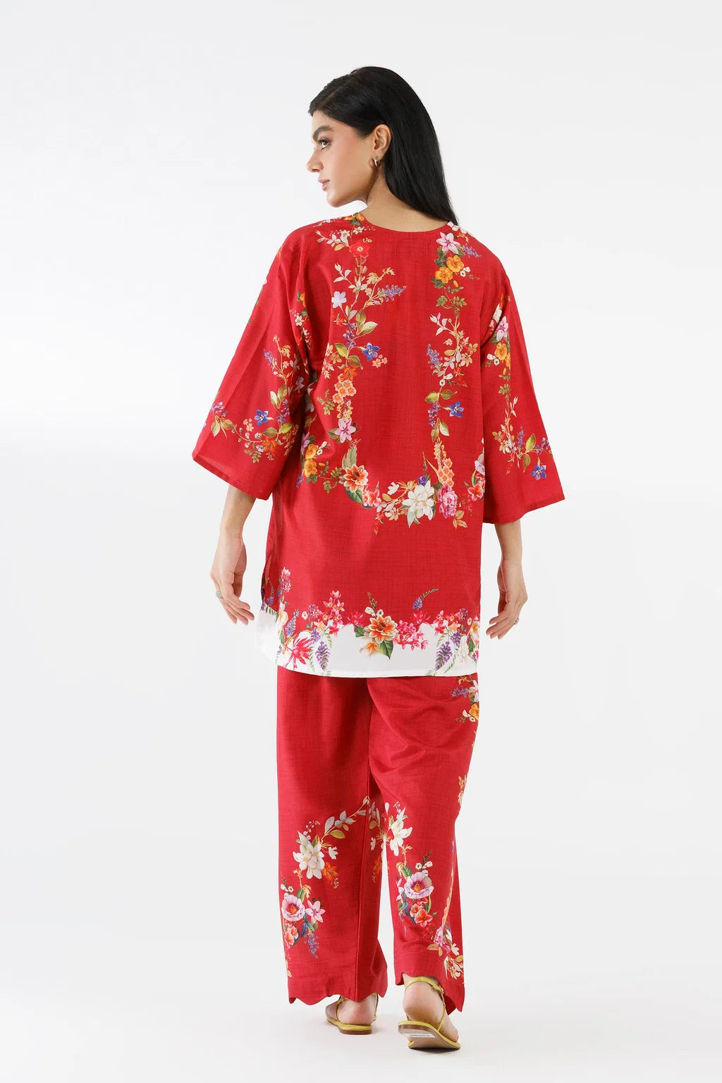 Stitched Printed Viscose Shirt & Shalwar | Sana Safinaz