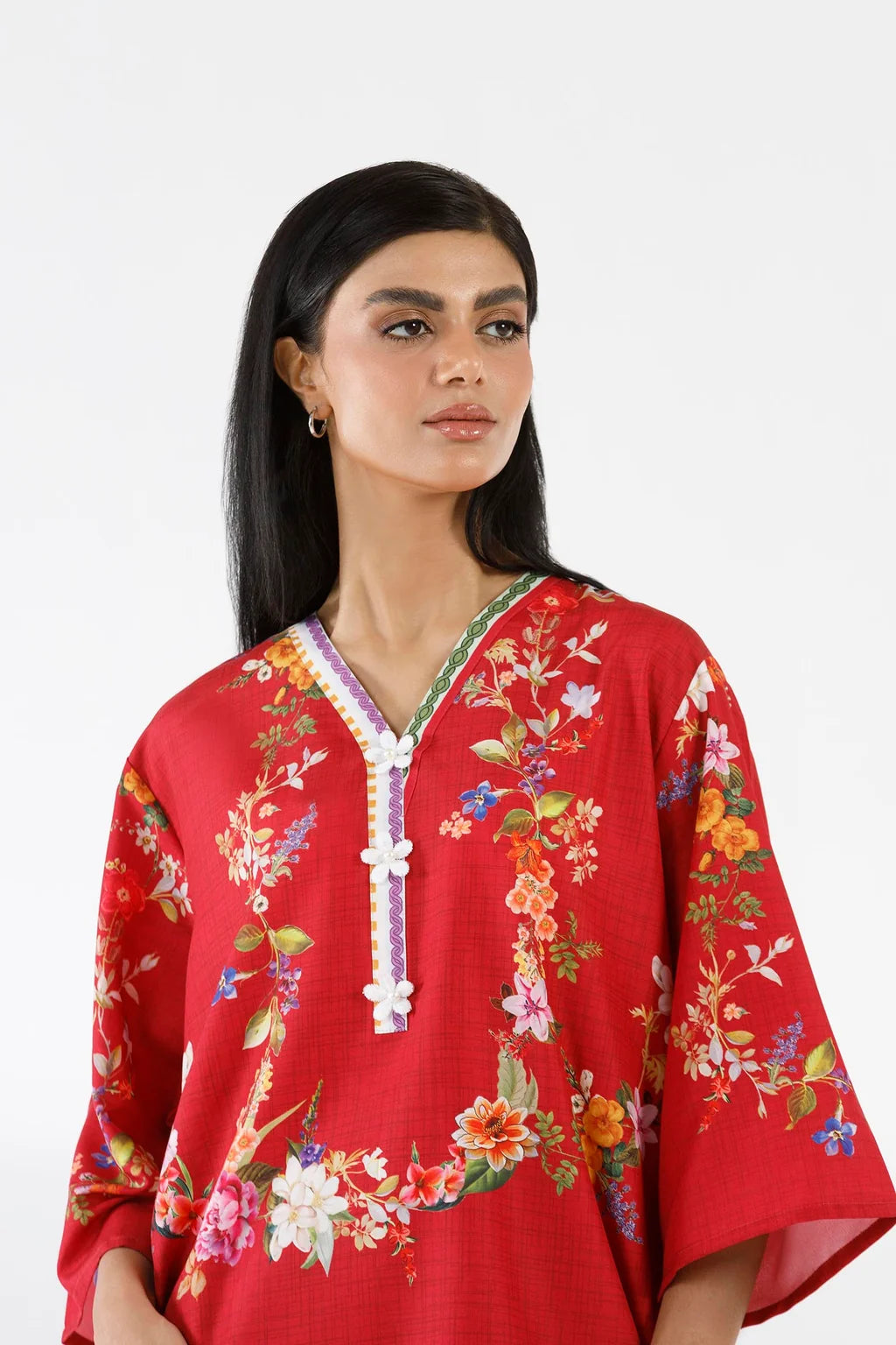 Stitched Printed Viscose Shirt & Shalwar | Sana Safinaz