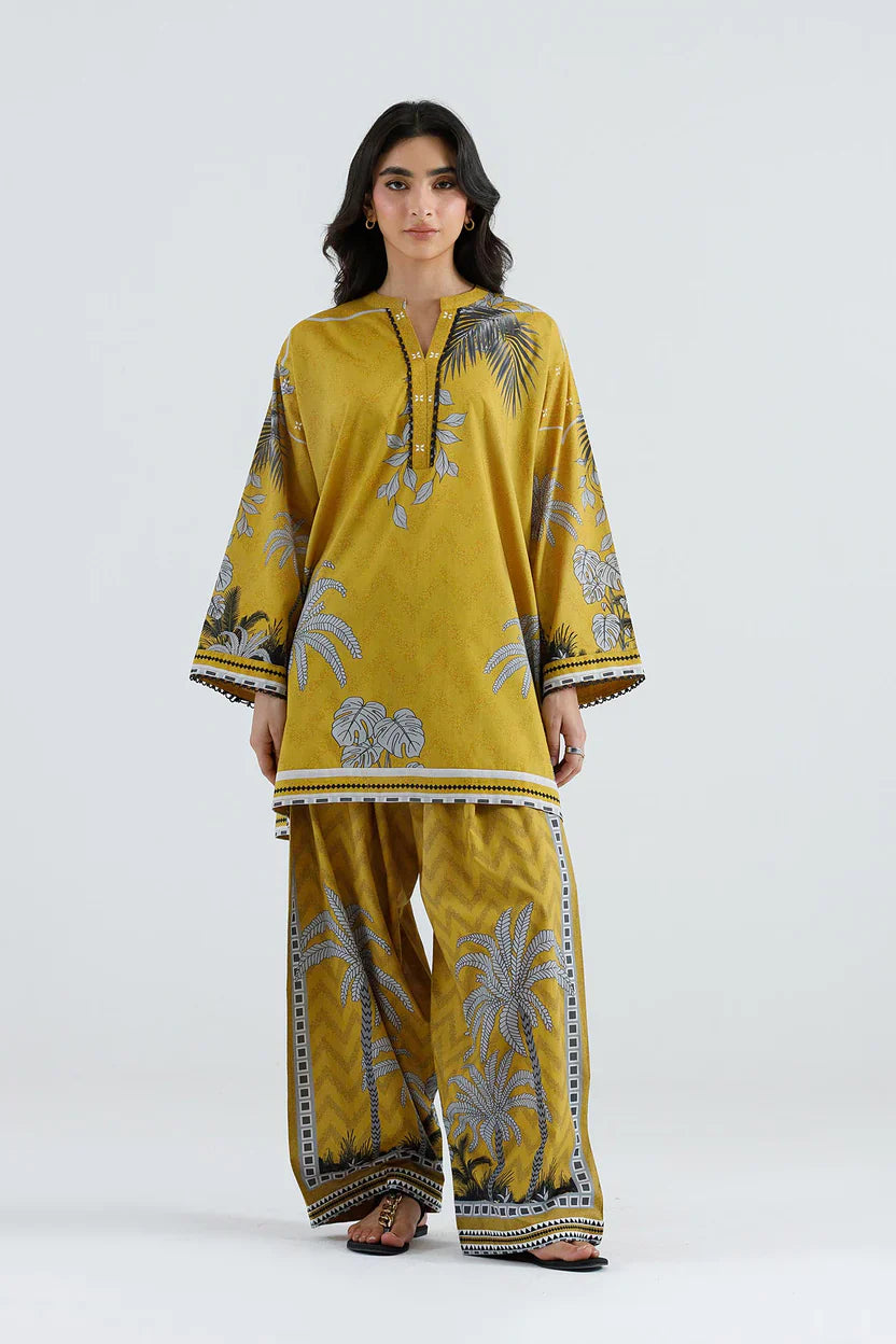 Sana Safinaz Eid Edit '26 - Stitched Printed Lawn Shirt+ Shalwar | Ss26bsp379p2t