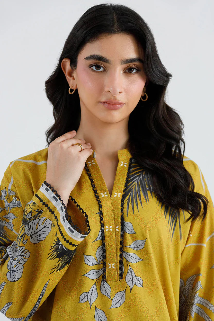Sana Safinaz Eid Edit '26 - Stitched Printed Lawn Shirt+ Shalwar | Ss26bsp379p2t
