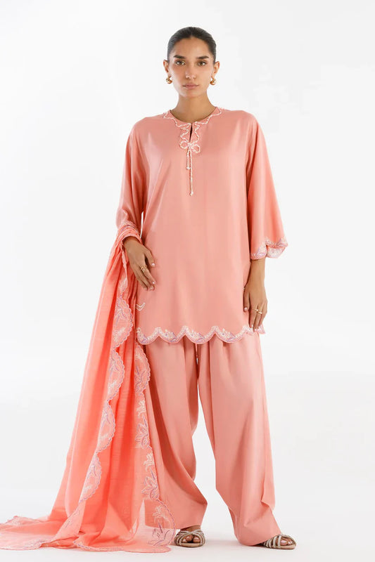 Sana Safinaz Eid Edit '26 - Stitched Embroidered Linen Suit | Ss26ese311p3