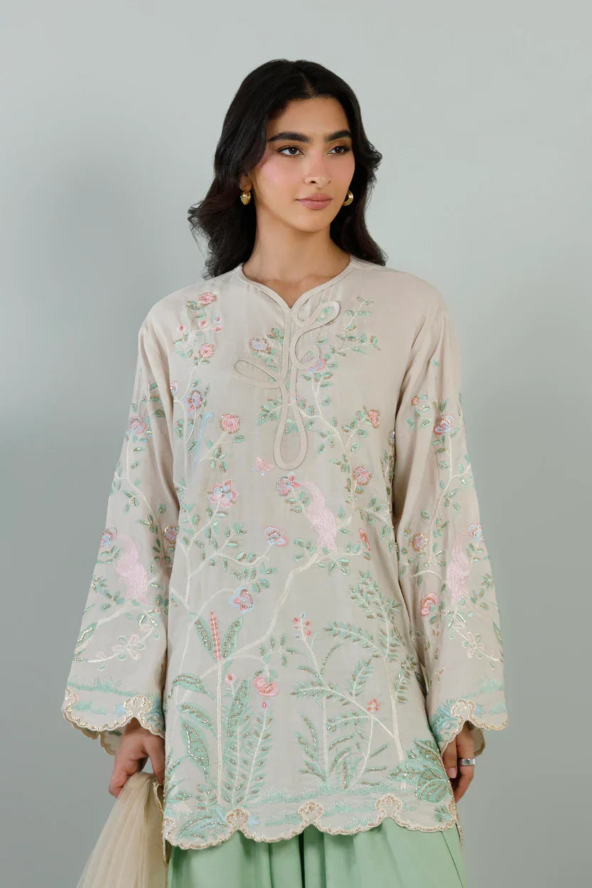 Sana Safinaz Eid Edit '26 - Stitched Embroidered Raw Silk Suit | Ss26exe613p3
