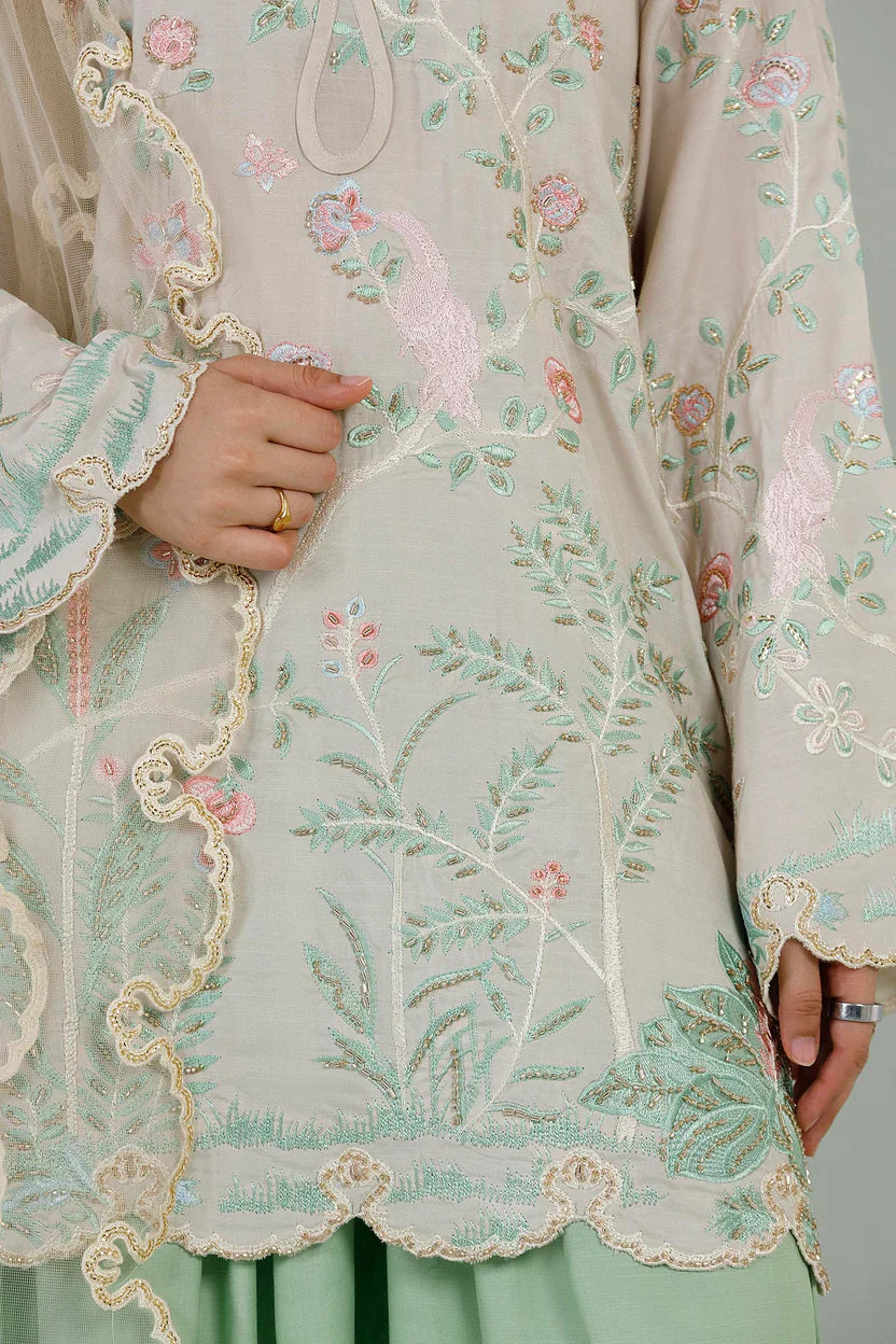 Sana Safinaz Eid Edit '26 - Stitched Embroidered Raw Silk Suit | Ss26exe613p3