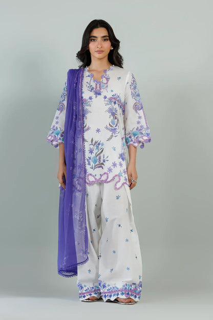 Sana Safinaz Eid Edit '26 - Stitched Embroidered Muzlin Suit | Ss26muz118ap3