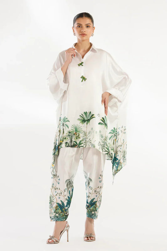Sana Safinaz Eid Edit '26 - Stitched Printed Satin Shirt + Shalwar | Ss26stp702p2t