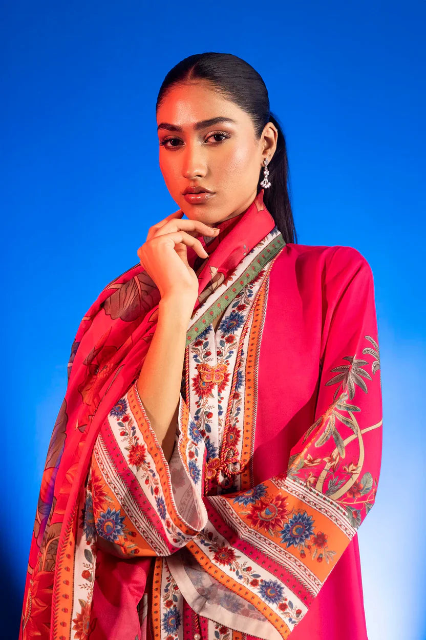 Sana Safinaz Eid Edit '26 - Stitched Printed Crepe Shirt+ Dupatta | Ss26stp707p2d