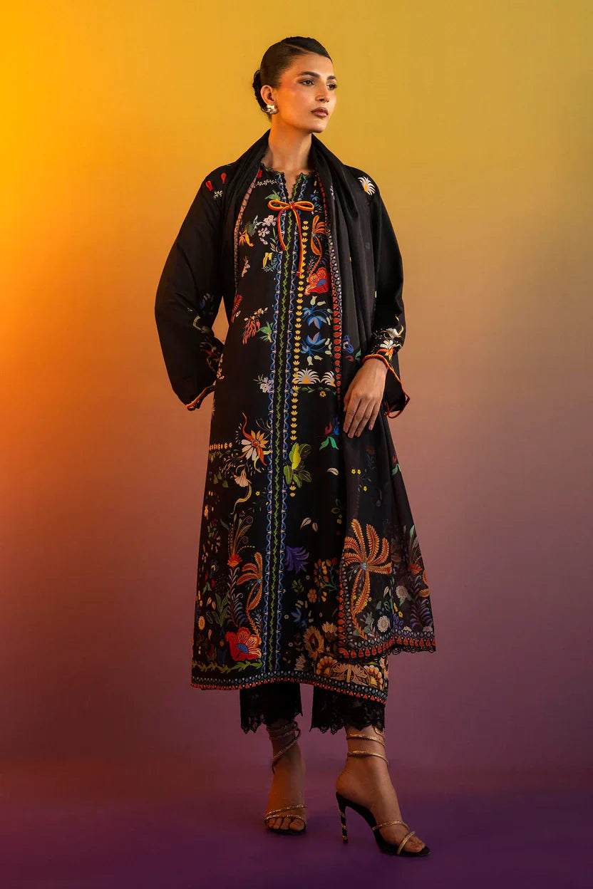 Sana Safinaz Eid Edit '26 - Stitched Printed Crepe Shirt + Dupatta | Ss26stp709p2d