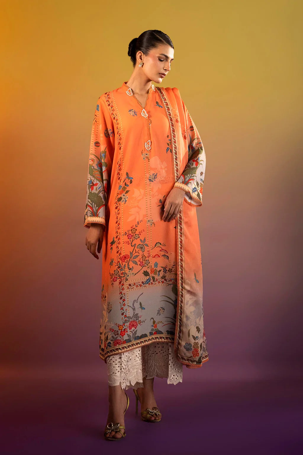 Sana Safinaz Eid Edit '26 - Stitched Printed Crepe Shirt + Dupatta | Ss26stp716p2d