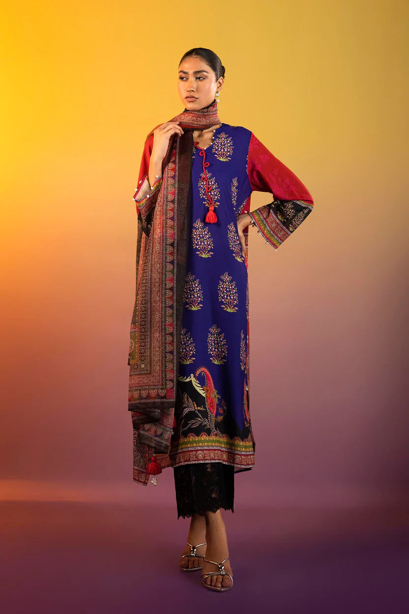 Sana Safinaz Eid Edit '26 - Stitched Printed Crepe Shirt + Dupatta | Ss26stp726p2d