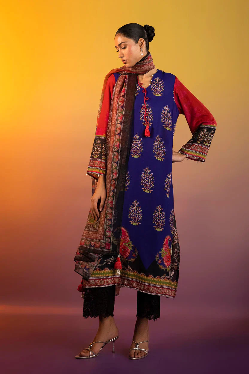 Sana Safinaz Eid Edit '26 - Stitched Printed Crepe Shirt + Dupatta | Ss26stp726p2d