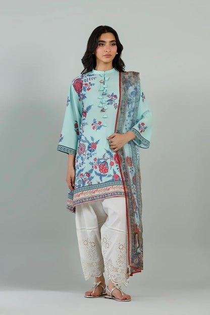Sana Safinaz Eid Edit '26 - Stitched Printed Crepe Shirt+ Dupatta | Ss26stp738p2d
