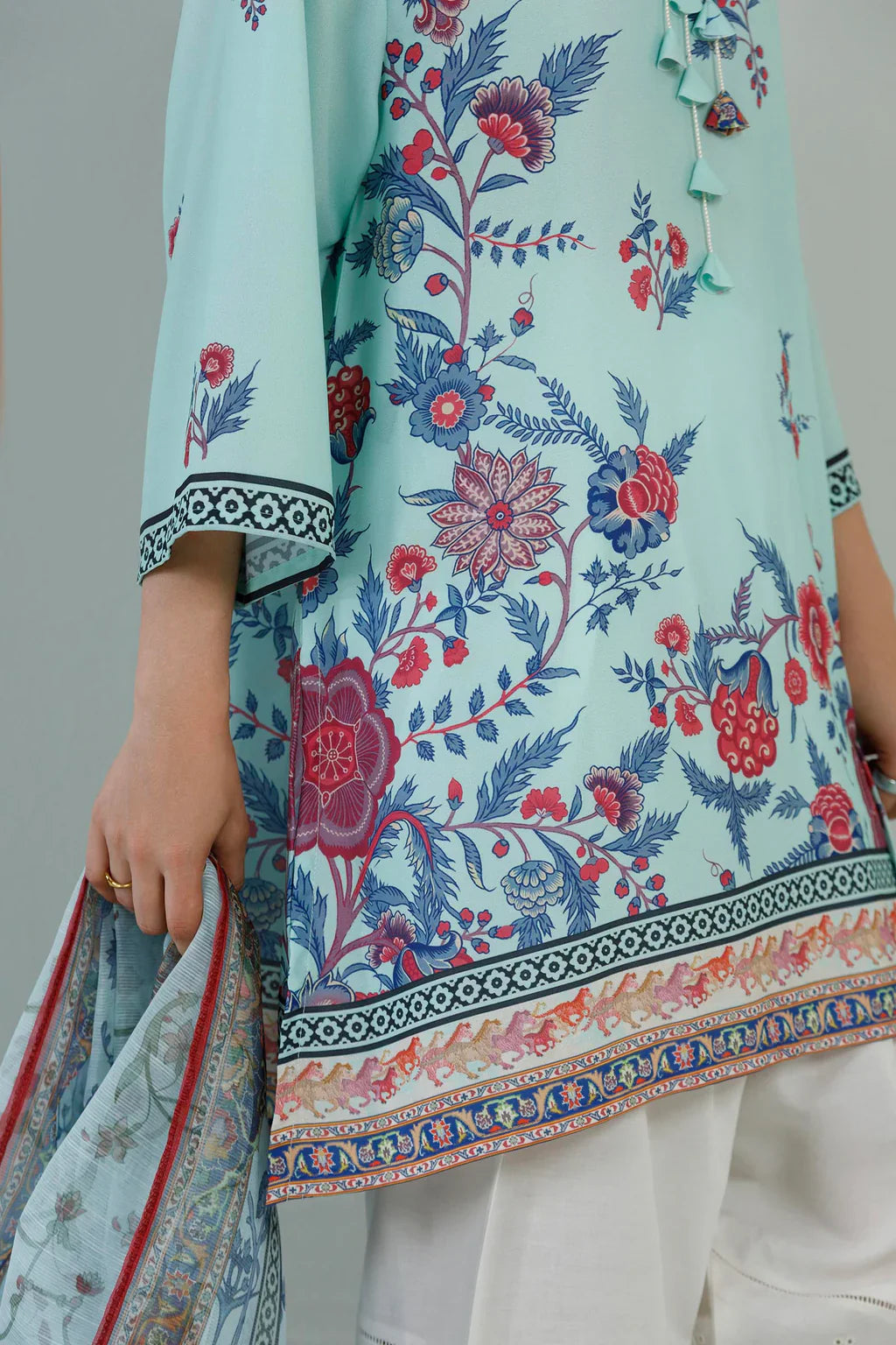 Sana Safinaz Eid Edit '26 - Stitched Printed Crepe Shirt+ Dupatta | Ss26stp738p2d