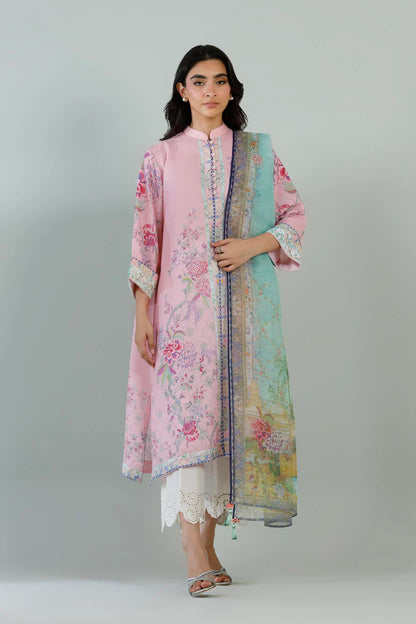 Sana Safinaz Eid Edit '26 - Stitched Printed Crepe Shirt+ Dupatta | Ss26stp740p2d