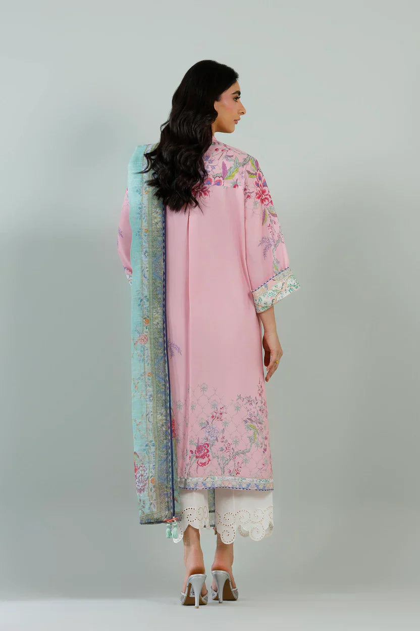 Sana Safinaz Eid Edit '26 - Stitched Printed Crepe Shirt+ Dupatta | Ss26stp740p2d