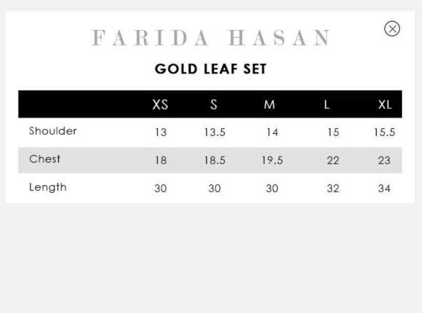 Gold Leaf Shirt and Pants | Eid Edit '26 | FARIDA HASAN