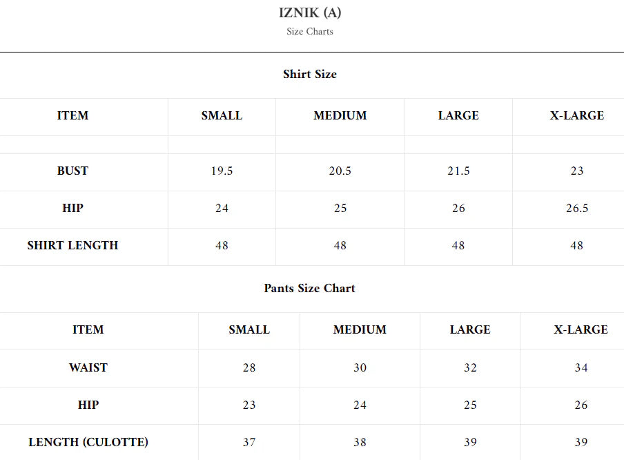 IZNIK (A) Barae Khanom