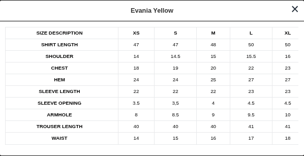 Evania Yellow