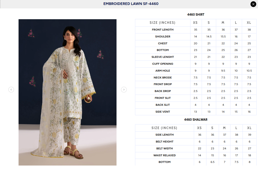 BAROQUE | EMBROIDERED LAWN SF-4460