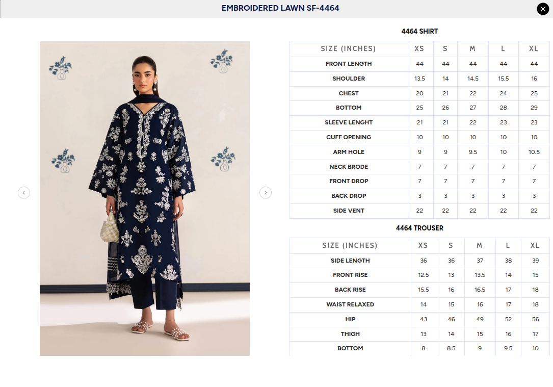 BAROQUE | EMBROIDERED LAWN SF-4464