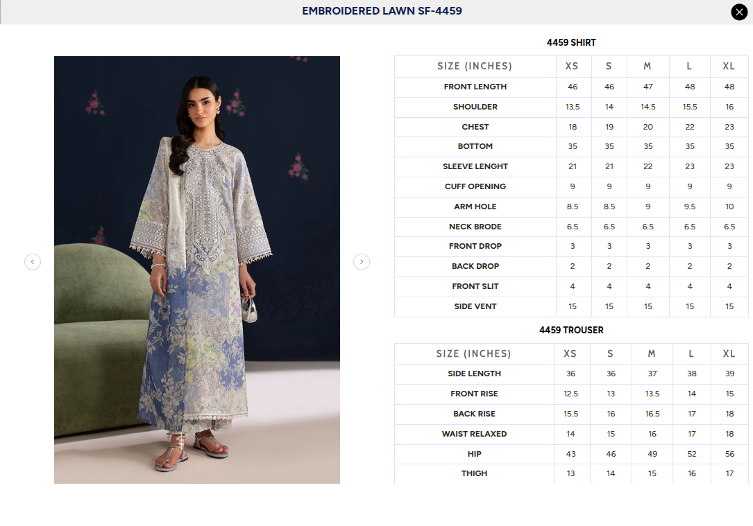 BAROQUE | EMBROIDERED LAWN SF-4459
