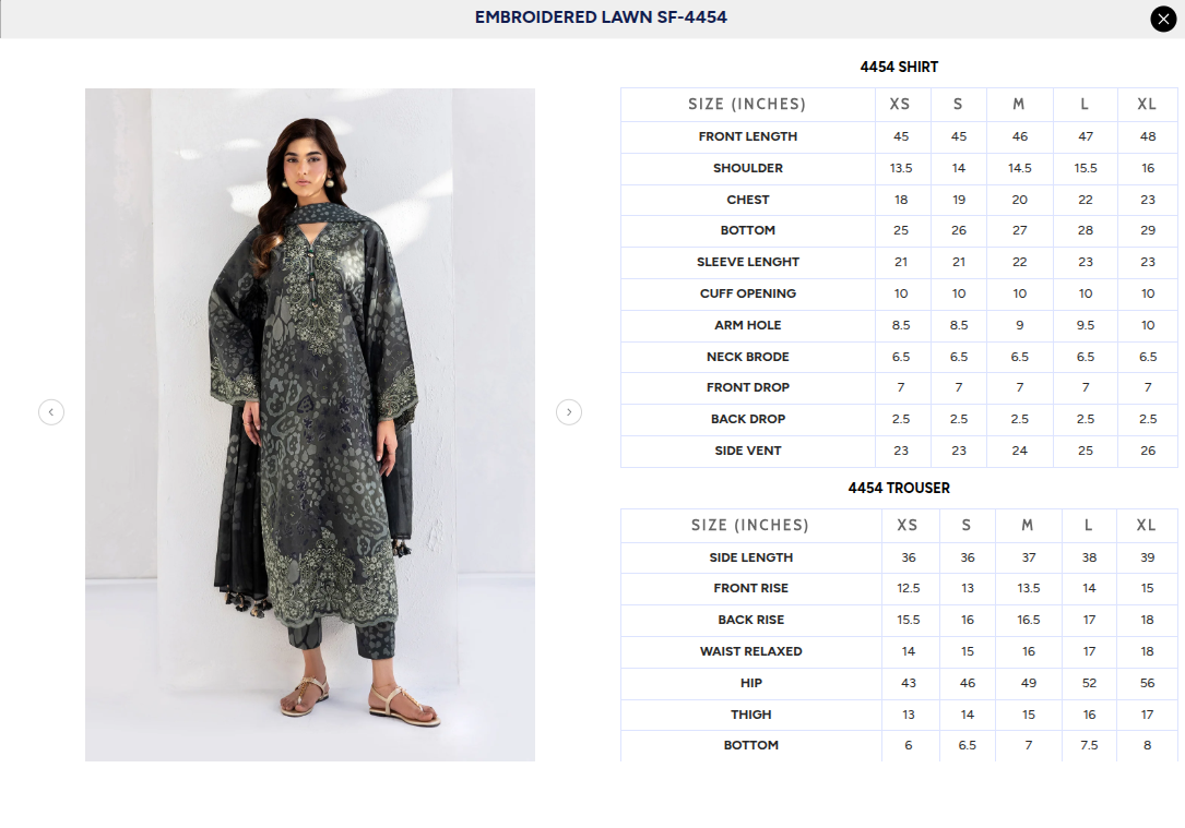 BAROQUE | EMBROIDERED LAWN SF-4454