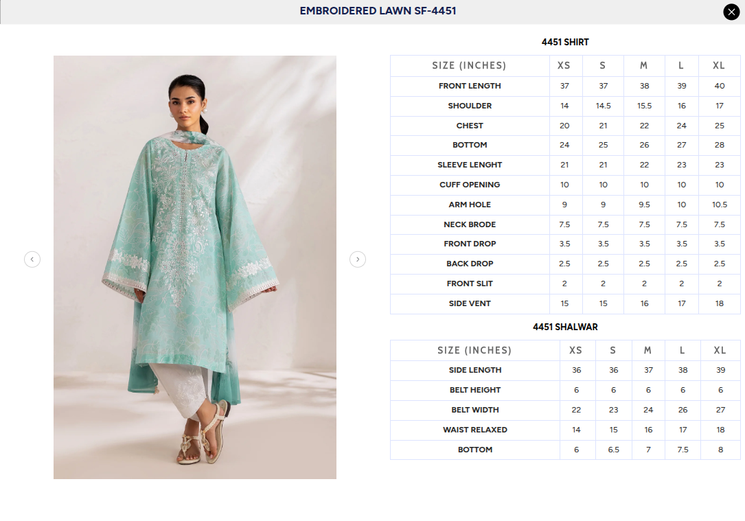 BAROQUE | EMBROIDERED LAWN SF-4451