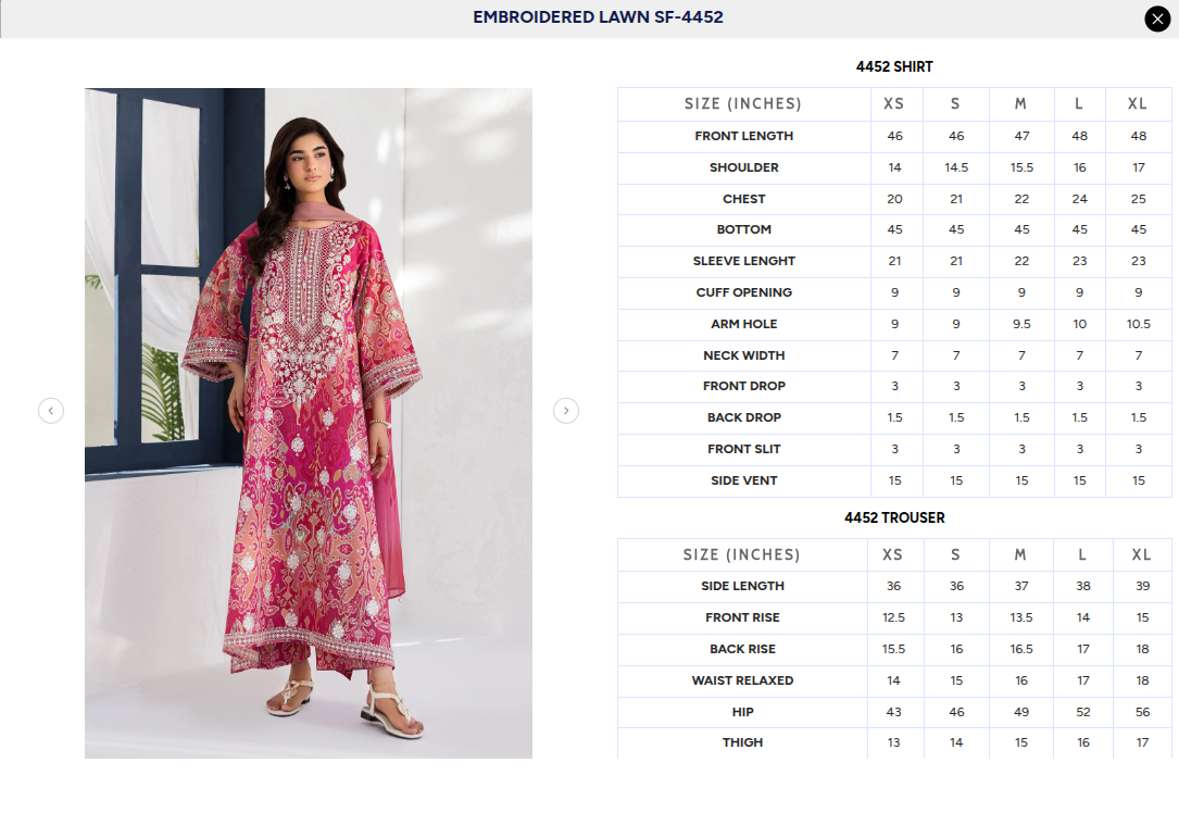 BAROQUE | EMBROIDERED LAWN SF-4452