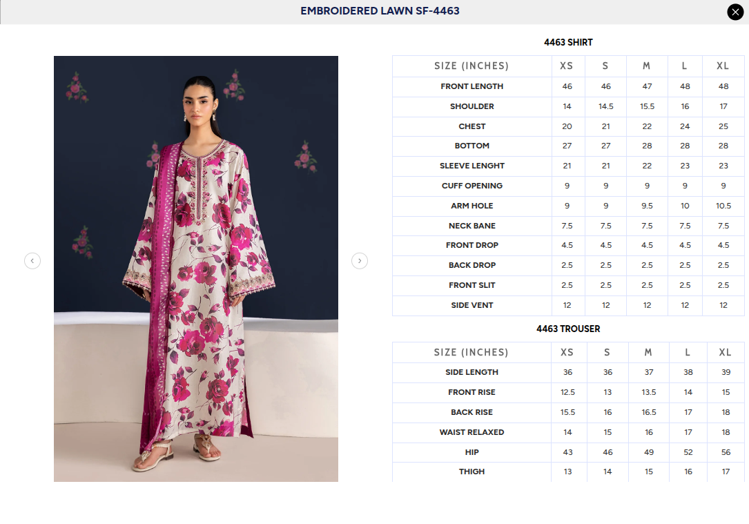 BAROQUE | EMBROIDERED LAWN SF-4463