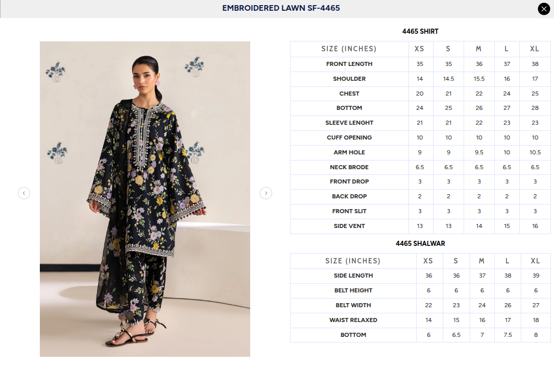 BAROQUE | EMBROIDERED LAWN SF-4465