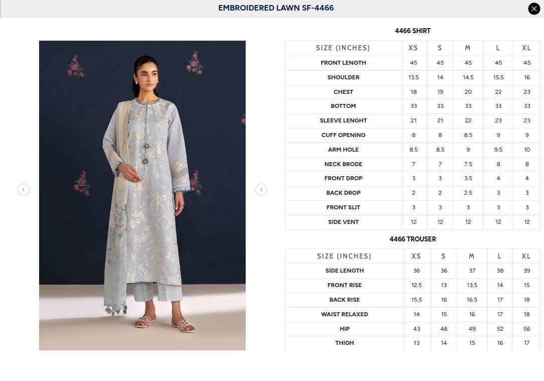BAROQUE | EMBROIDERED LAWN SF-4466