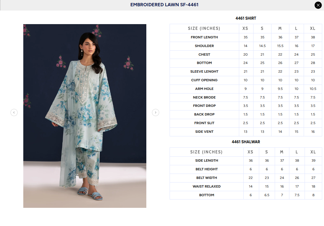 BAROQUE | EMBROIDERED LAWN SF-4461