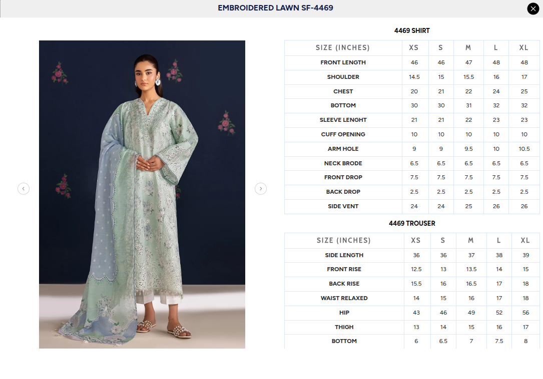 BAROQUE | EMBROIDERED LAWN SF-4469