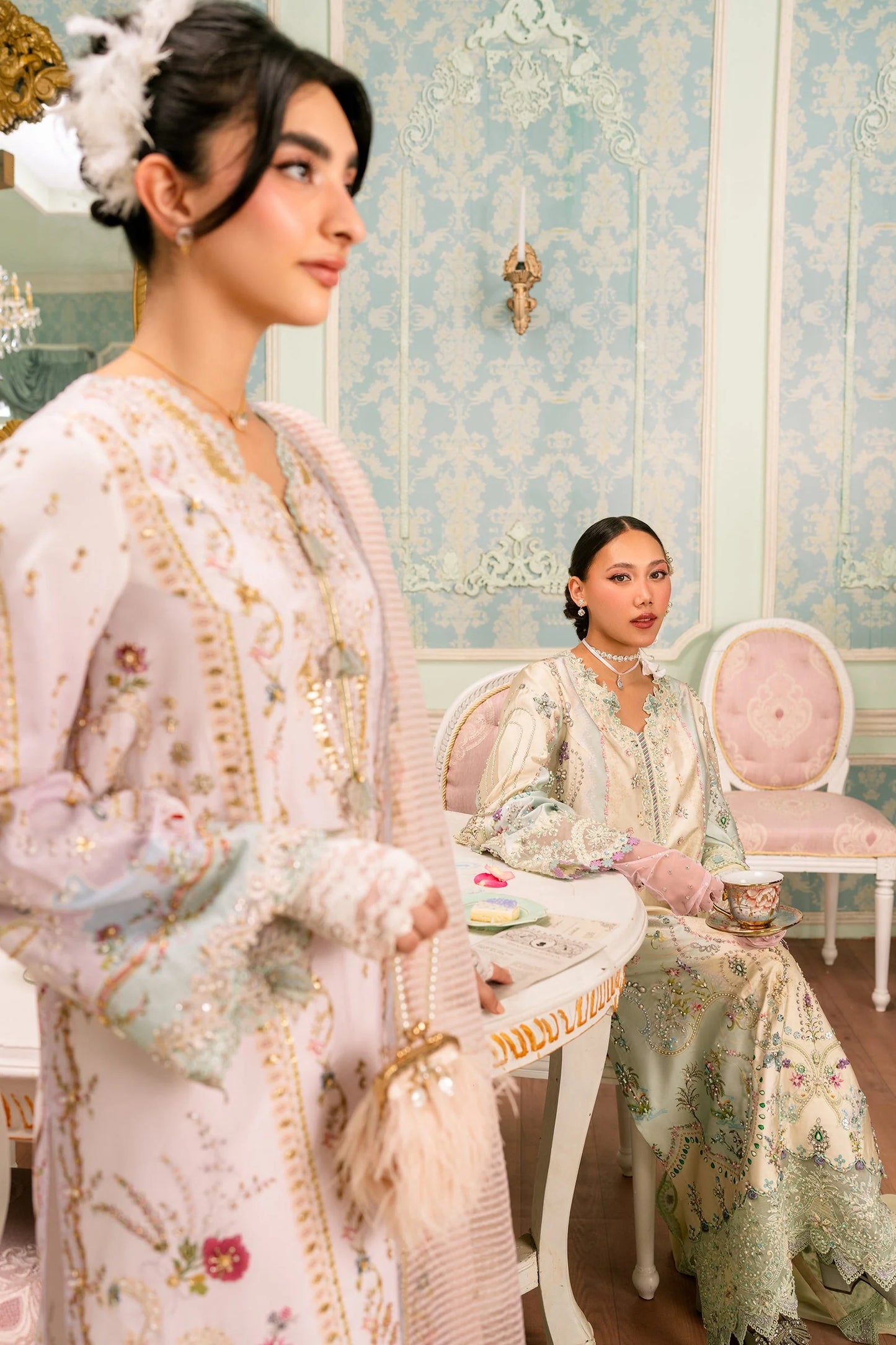 QSL-01 AZURE Qalamkar - Luxe Silk '26