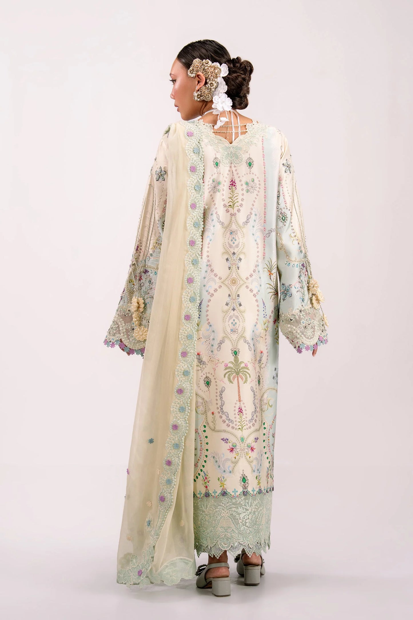 QSL-01 AZURE Qalamkar - Luxe Silk '26