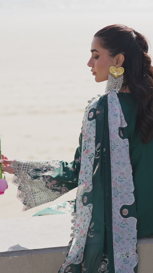 Qalamkar Luxury Lawn | Sahil 2025 | FK-13 ELIZA