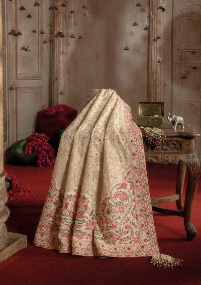Shawl - Gold Kataan Silk WDB26 Aik Atelier - Wedding Festive '26 Vol 02