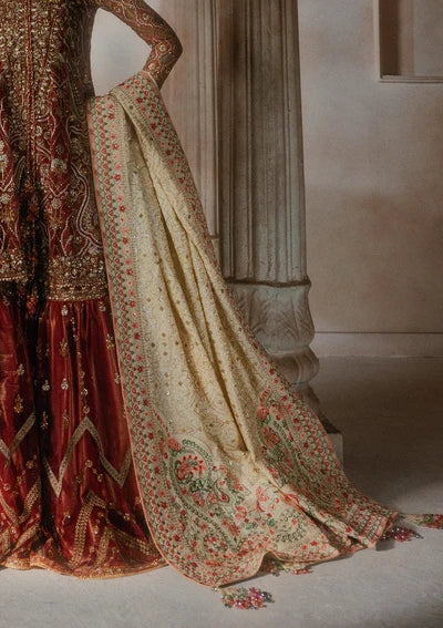 Shawl - Gold Kataan Silk WDB26 Aik Atelier - Wedding Festive '26 Vol 02