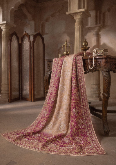 Shawl - Plum and Pink Medium Silk WDB26 Aik Atelier - Wedding Festive '26 Vol 02
