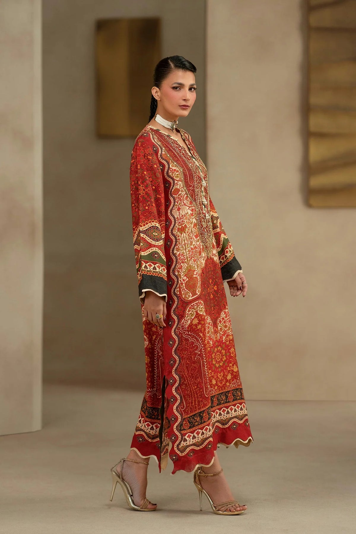 Ethnc Women Boutique '26 - EMBROIDERED DRESS | E1201/104/307